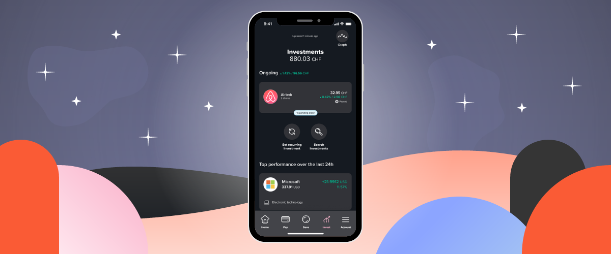 Illustration screen telephone dark mode