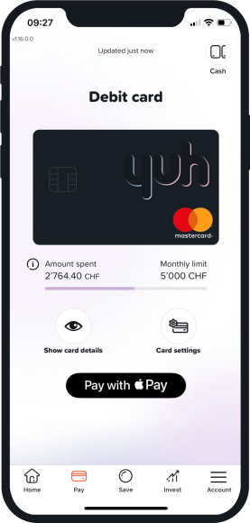 Phone Screen Debit Card